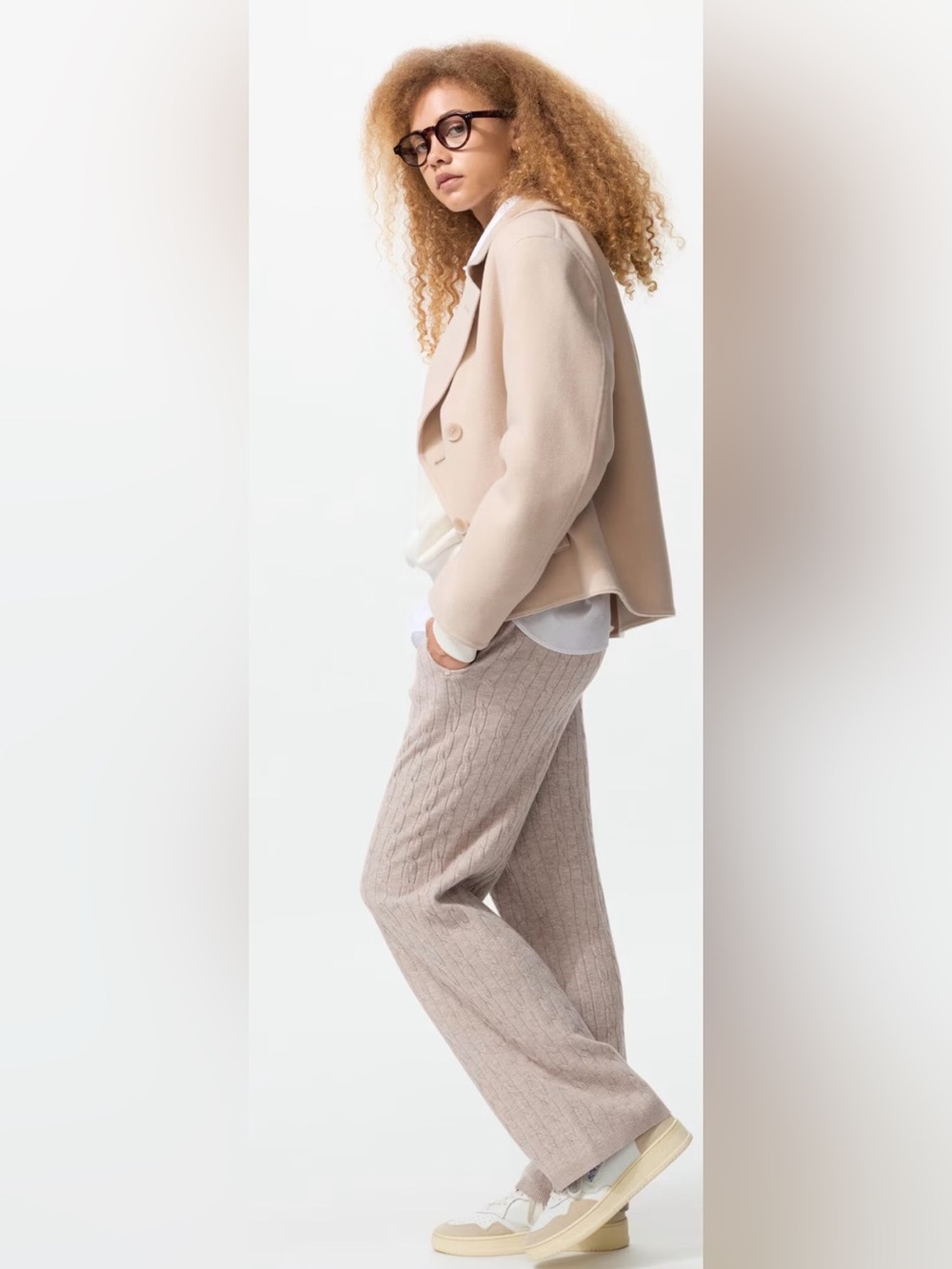 Uniqlo Washable Knit Cable Trousers